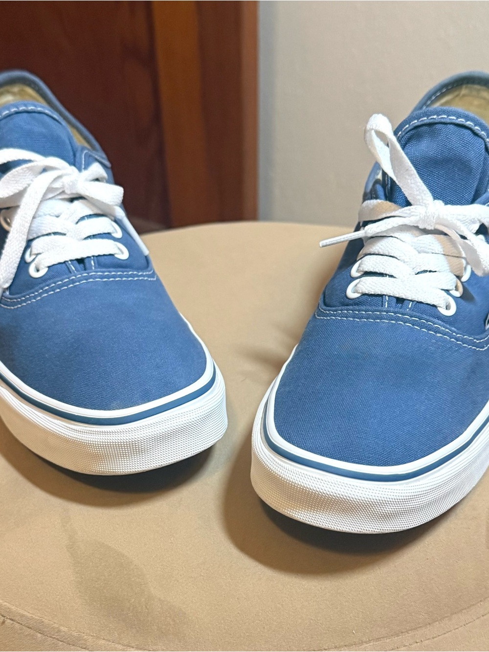 Vans Authentic Navy Blue Canvas Skate Shoes Men 12